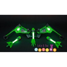 台灣現貨 ZING發光戰鬥弓 武士弓 兒童弓箭玩具 發光弓箭 親子互動, 綠色, 1個