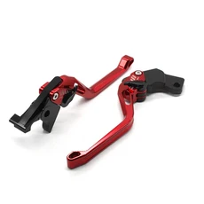 조절 가능한 짧은 롱 브레이크 클러치 레버 액세서리 Aprilia SX125 2008 오토바이, 12 168mm RED, 01 빠른
