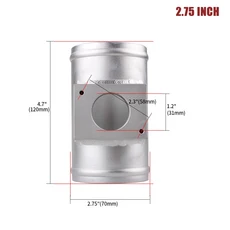 미쓰비시 ASX 랜서용 기류 센서 마운트 계량기 베이스 흡기 어댑터 MAF010 63mm 70mm 2.5 "2.75" 3", 03 70mm, 03 70mm