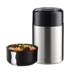 304 보온보냉 대용량 도시락 죽통, 실버, 1개, 1200ml