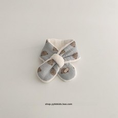 겨울 방한 목도리 귀여운 곰돌이 키즈 남아 어린이 넥워머, 귀여운 곰 블루