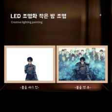진격의 거인 LED 조명 액자 포토 프레임, 1개, Levi