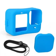 카메라용품 GoPro Hero 12 11 10 9 슬리브 끈 Pro11 용 강화 유리 화면 렌즈 캡, 02 For GoPro 9 10 11, 03 Blue Case