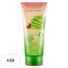 네이처리퍼블릭 수딩 앤 모이스처 천년초 92% 수딩 젤, 250ml, 4개