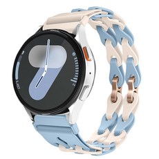 인트그로 갤럭시워치 호환 데인티 실리콘 스트랩, 베이비 블루, 1개