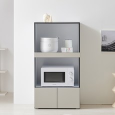 오브제 미니 전자 렌지 밥솥 수납장 선반 렌지대, 새틴베이지, 3단, 오브제 미니 렌지대(기본형)