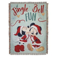 Disney 디즈니의 미키 마우스 \"Amazing Day\" 우븐 태피스트리 담요 121.9 x 152.4cm(48 60인치) 멀티 컬러 174573 3783967496, 징글벨 펀