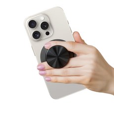 ELVA 티타늄 그립톡 A1 스마트톡 핸드그립 거치대 아이폰 갤럭시, 블랙