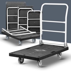 접이식 사각 캐리어 인라인 바퀴 손수레 이동 카트 물건, 아이보 검정사각대차수입인라인소, 1개