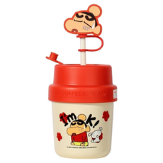 StarR 크레용 신짱 에어플로우 보온 보냉 텀블러 SC10137, 1개, 400ml, 레드
