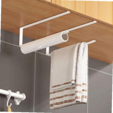 키친타올꽂이 철제 키친타올걸이 타올 롤수건걸이, 화이트
