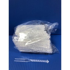 昀誠紙品 蛋糕叉200支/包, 1個, 透明水果叉1包