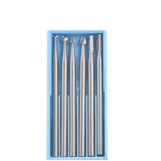 七彩翡翠 木工微雕鎢鋼雕刻套組 2.35杆 木雕 根雕 核雕 輪廓雕刻 鑽孔, 6件鎢鋼雕刻套組（023）, 6個裝