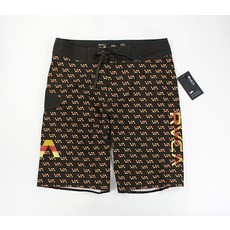 RVCA logo花紋衝浪褲咖啡色系海灘褲沙灘褲泳褲32腰