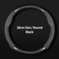 GMC 핸들 커버 가죽 카본 핏 아카디아 캐년 특사 데날리 화강암 허머 지미 지형 시에라 유콘, 01 Round-Black, 1개