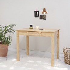 벤트리 쿠마 원목 1인 일자형 수납책상 900, [단품] 원목 책상 1ea