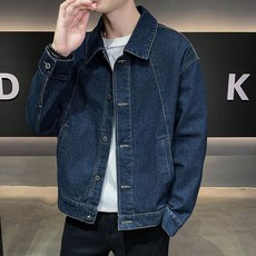 남성 베이직 데님 청자켓 캐주얼 아우터 데일리룩 데님 점퍼 코트
