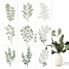 제고비 DIY 스텐실 도안 자연친화(나비/ 들꽃/장미꽃/플라워 화병/식물/유칼립투스/생명의 나무)택1, 1세트