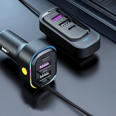 차량용 시거잭 초고속 노트북 태블릿 스마트폰 충전기 멀티 6포트 파워차지 USB PD