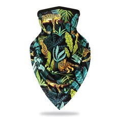 RIDEIWAKE 반다나 넥 게이터 방한모 페이스 스카프 마스크 빠른 건조 하프 여성용 남성용 UV 자외선 차단 붉은 불꽃. 미디엄 303810 8493011671