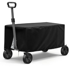 TheElves 접이식 왜건 커버 야외 접이식 정원 카트 커버 튼튼함 방수 방풍 방진 자외선 차단 커버 해변 스포츠 및 캠핑 왜건용 - 96.5 x 66 x 50.8cm