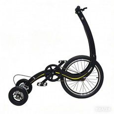 하프바이크 스탠딩 자전거 삼륜 서서타는 성인세발 실버, 1개, 1cm, 2_블랙 20인치