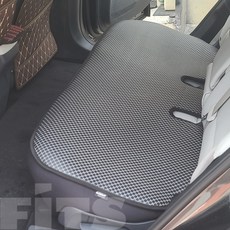 EV6 전용 뒷좌석 시트커버 풀커버 3인방석, 블랙도트(방수원단), 1개