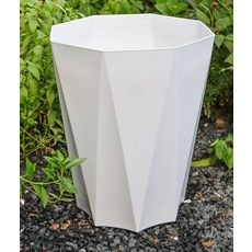 달항아리화분 대형 도자기 옹기 인테리어 화분 고급 분갈이 거실 블랙 23x22CM, 09.흰색 마름모꼴 34x29 PP