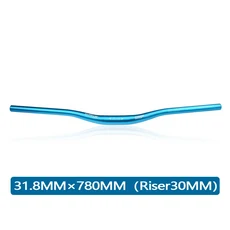 WAKE 산악 자전거 U자형 하이 커브 핸들바 스왈로우 알루미늄 합금 핸들 액세서리 55H 31 720mm 780mm, blue 780mm