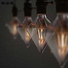 華燈惠 愛迪生LED燈泡 E27鑽石造型燈泡, 平的, 1個