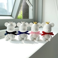 리본 베어브릭 석고방향제 답례품, 네이비, 미드썸머나잇, 1개