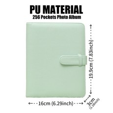 256 포켓 미니 사진 앨범 케이스 Fujifilm Instax Mini Film 7 8 9 11 25 50s 70 90 Link liplay, Mint Green