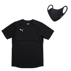 PUMA 男女款LIGA TR球衣乾爽基本款短袖T恤+時尚口罩