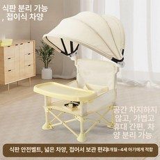 데이희 트리트랩의자 트립트랩의자 식탁 이유식의자, 레몬옐로우 차양막 포함