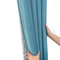 겨울 단열 방풍 티안주 맞춤 폭당요금 레이크블루 방한 암막 기본높이270 누빔