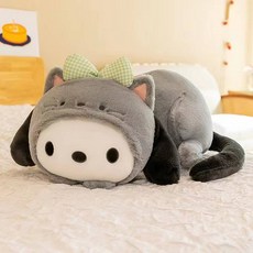 산리오 쿠로미 시나모롤 마이멜로디 헬로키티 고양이 대형인형 안고자는 베개 귀여운 인형 쿠션 동물 바디필로우, 그레이
