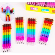 積木鉛筆 免削子彈鉛筆 創意益智可拼插學習文具, 1個, Multicolor