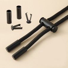 슬립온 허리스트링 바지끈 후드끈 셀프 교체 수선 DD-13191, 블랙, 1개, 블랙