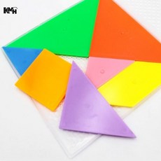 칠교놀이 교구 2개 칠교모양 어린이퍼즐 칠교교구