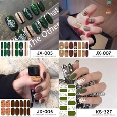 指甲貼紙 防水可愛清新卡通美甲全貼紙, 1個, 組合-29 今日特價