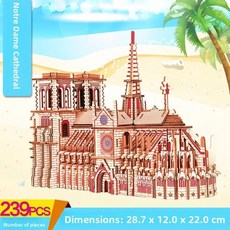 나무로 미니어처 하우스 조립 모델 퍼즐 교육용 수공예 빌딩 블록