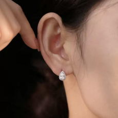 헬렌 원터치 웨딩 귀걸이 혼주귀걸이 큐빅 물방울