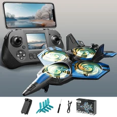 RC헬기 비행기 전투기 드론 무선 조정 카 자동차 오프로드 드리프트 포크레인 스크린 제어 기능이있는 새로, 02 V46 -Screen - Blue