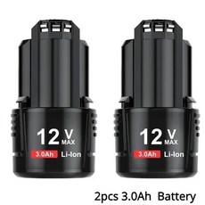 BAT411 교체용 배터리 12V 3.0Ah BAT412A BAT413A D-70745GOP 2607336013 2607336014 PS20-2, 2pcs 3000mAh, China Mainland