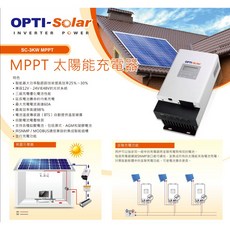 OPTI SC-3KW MPPT 60A 太陽能充電器 - 智能最大功率充電, 1個