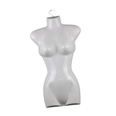YSSHOP 여성 마네킹 상체 흰색 마네킹 행거 속옷 여성 바디 토르소 드레스 폼 소매/상업 시장/매장용, 플라스틱, 하얀색