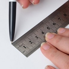 30CM 스틸자 눈금 스텐 철자 스텐 양면 재단용자, 1개
