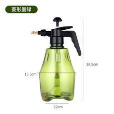手動氣壓式澆花噴壺灑水壺澆水壺園藝工具噴霧器噴水壺花灑小噴壺 壓力款, 1個, 1.5L(顏色隨機), 墨綠色