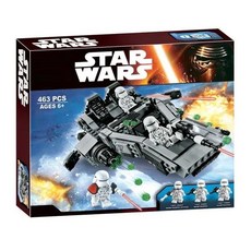 【星球大戰】 星球大戰系列秩序雪地飛車75100白兵男孩子拼裝兒童益智玩具10576, 1個, 10576第一秩序雪地飞车