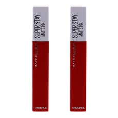 메이블린 뉴욕 슈퍼 스테이 립 잉크 5ml, 025 Heroine, 2개